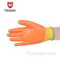 Gants protecteurs de HESPAX Palme de nitrile sans couture trempé